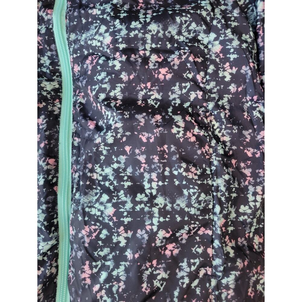 Eddie Bauer Girls Reversible Down Hooded Puffer Jacket Floral Girls Medium 10/12 - Picture 9 of 9